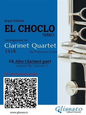 cover image of Eb Alto Clarinet (instead Bb 3) part of "El Choclo" for Clarinet Quartet